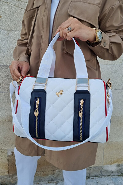 ÇANTAM GELSİN αυθεντική γυναικεία καπιτονέ τσάντα χεριού και ώμου με κύλινδρο...