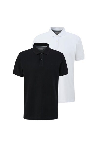 s.Oliver Herren Poloshirt, 2er Pack - Basic, Polokragen, Baumwolle, einfarbig