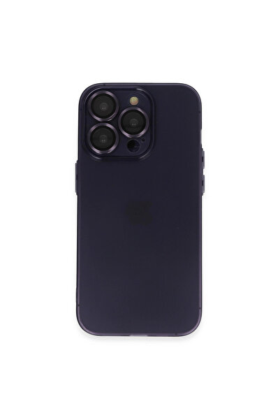 Apple İphone 14 Pro Max Kılıf Luko Lens Silikon - Derin Mor