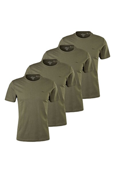 s.Oliver Herren T-Shirt, 4er-Pack - Basic, Rundhals, Baumwolle, einfarbig