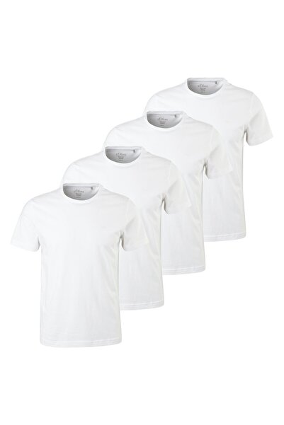 s.Oliver Herren T-Shirt, 4er-Pack - Basic, Rundhals, Baumwolle, einfarbig