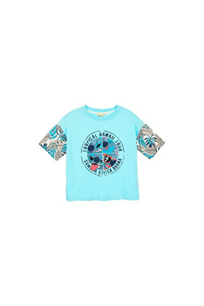 Lilo & Stitch Βαμβακερό κοντομάνικο μπλουζάκι, τροπικό
