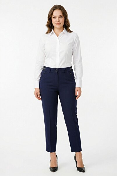 KÜBRA Pantaloni de damă din material textil, cu talie semi-elastică BGL-ST05388