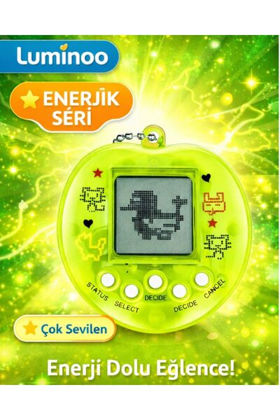 Luminoo Nostaljik Sanal Bebek Evcil Hayvan Oyuncağı Anahtarlık LCD Ekran (Ene...