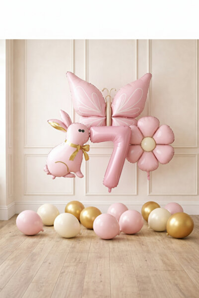 ÇITIPITISTORE Σετ γιορτής γενεθλίων με μπαλόνι από αλουμινόχαρτο πεταλούδα κο...