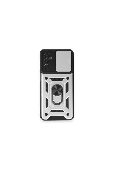 TheGencoo Samsung Galaxy M14 5g Case Silicone with Pars Lens Ring - Silver