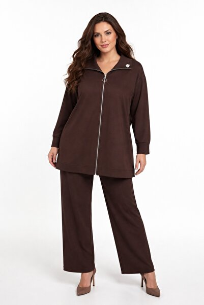 BAGLAN Γυναικείο Σετ Παντελόνι Τουνίκ με Φερμουάρ BGL-ST05427