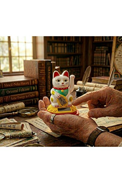 Kuzey Tacı Zen Fortune Güneş Enerjili Sallanan Maneki Neko Şans Kedisi – Klas...