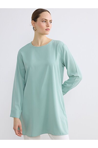 LC Waikiki Crew Neck Women's Tunic with Tie Detail