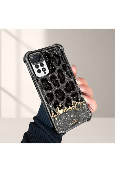 SLIMFELT Redmi Note 11 Pro Uyumlu Yüksek Kaliteli Leopar Desenli Kılıf, Günlü...