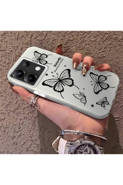 PATTERNOVA متوافق مع Poco X6، مزود بنمط فراشة نازاريك، حماية كاملة، غطاء أنيق