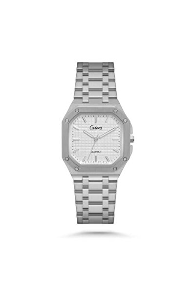 catera Men's Watch Stainless Steel Luxury Silver Color White Dial
