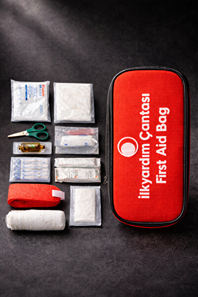 MeyZone Oto Araç Tüvtürk Uyumlu Ilk Yardım Çantası Ecza Çantası Ilkyardım Çan...
