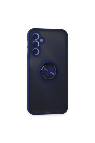 TheGencoo غطاء سيليكون لهاتف سامسونج جالاكسي M34 5G مع حلقة مونتريال - أزرق داكن
