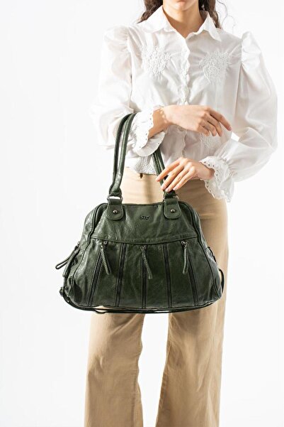 Baginn Γυναικεία τσάντα ώμου από δέρμα S.Washable Vegan Leather Multi-Pocket ...