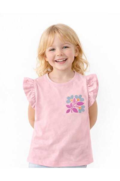 Noone Κοριτσίστικο μπλουζάκι με φλοράλ στάμπα και μανίκια με βολάν |   Μπλούζ...