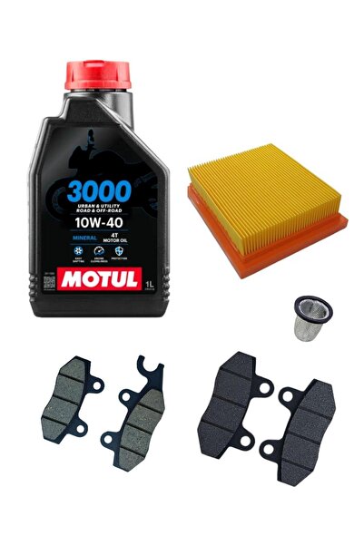 MOTOHANE Rks RT 250 Cross 5 Parça Bakım Seti Motul Yağ Ön-Arka Balata Filitre...