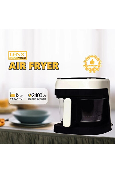 Denx قلاية DEDX2092 NX الهوائية – 2400 واط، سعة 6 لتر، صحية وسريعة