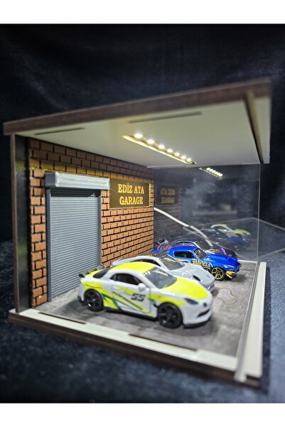 fabrikahşap İsimli Gerçekçi Diorama Model Araba Standı Usb Ledli 4 Araçlık Ho...