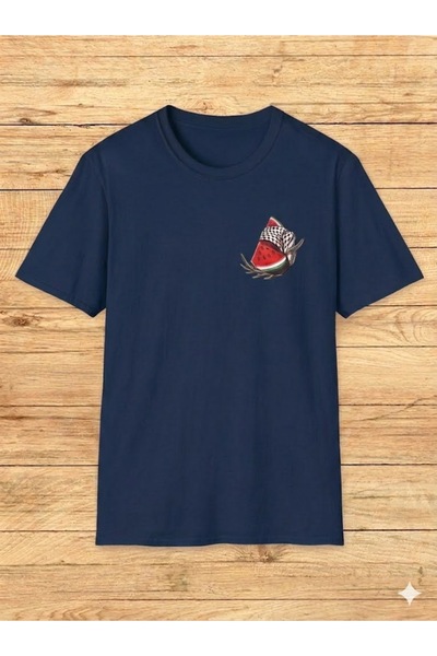 Trendy Sun تي شيرت مطبوع عليه فلسطين ديجيال للجنسين - تي شيرت قطني صيفي