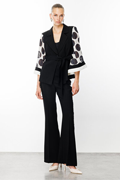 Moda İlgi Яке - Черно - Нормална кройка