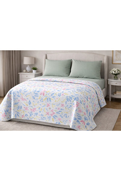 Faralya Life %100 Pamuklu Çift Kişilik Pike Takımı 200x220 cm Pike 240x260 Çarşaf 2 Adet 50x70 Yastık Kılıfı