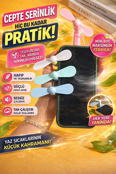 FREED TOOLS Telefon şarj girişli 2 ın1 pervane soğutucu mini fan