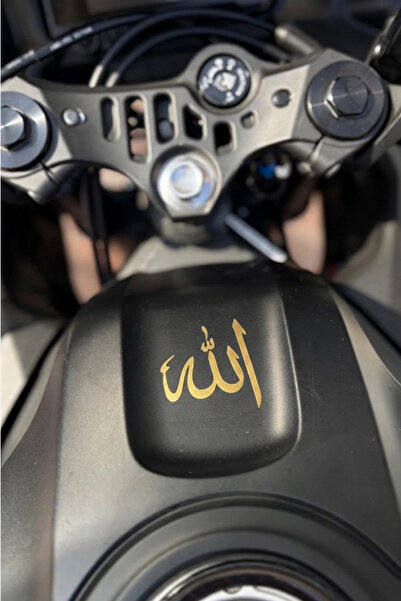 Banxtre Motosiklet Ön Depo önü ve Grenajlara Uyumlu Arapça Mat Gold Allah Yaz...