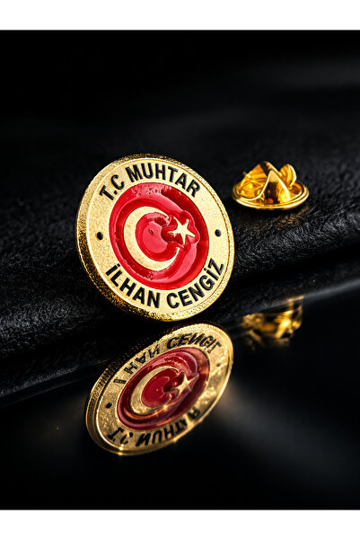 Kuyumcudan T.C. MUHTAR İSİMLİ ROZET -ALTIN KAPLAMA