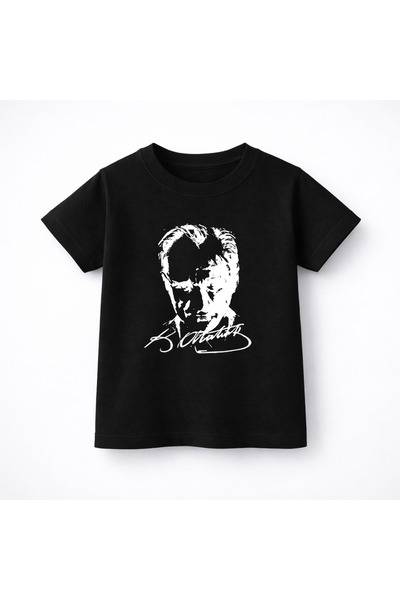 cc collection Παιδικό μπλουζάκι με στάμπα Ατατούρκ, βαμβακερό, unisex, καθημε...