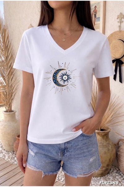 FUFLUNS T-Shirt - Λευκό - Oversize