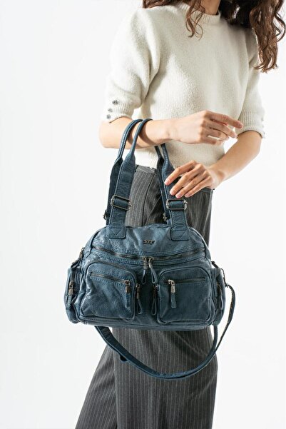 Baginn Washable S.Leather Women's Shoulder Bag Vegan Leather Multi-Pocket Cro...