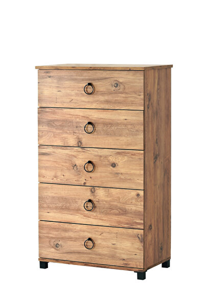 Erz Design Buket Yüksek 5 Çekmeceli Şifonyer 73x45x125 Demonte