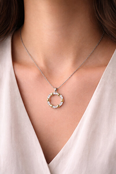 Sylvera Shop Love Circle Steel Necklace
