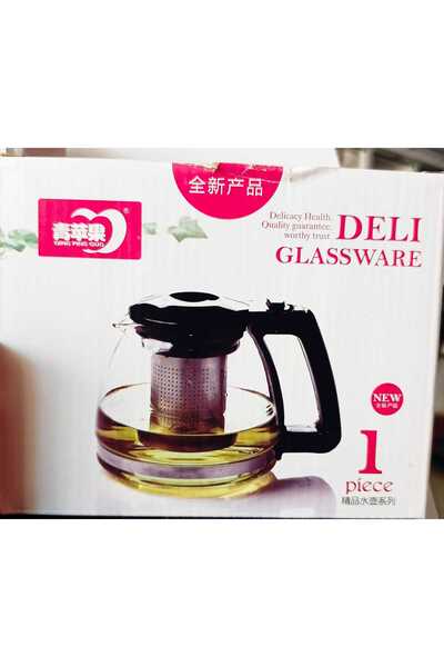 GÜLMEN KRİSTAL DELİ GLASSWARE CAM DEMLİK 1L İTHAL