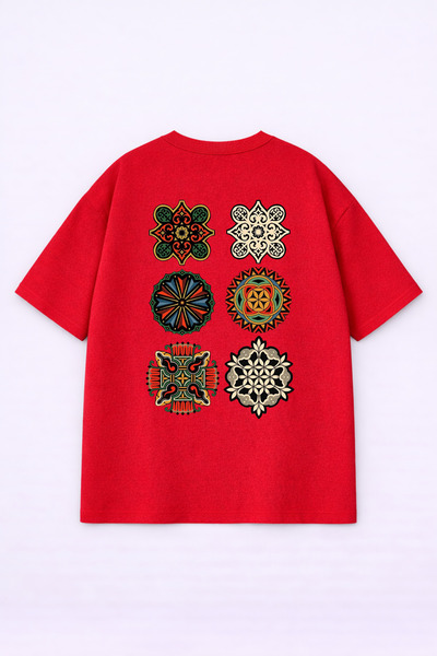 LORVEX T-Shirt - Κόκκινο - Oversize