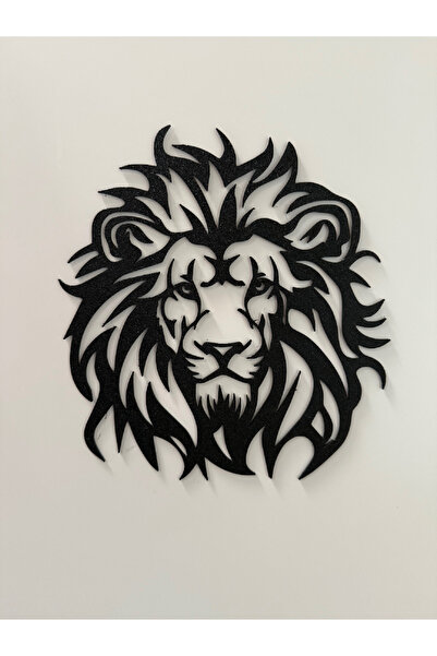 AKT Aslan Kafası Duvar Tablosu(22cm X 20Cm) - Dekoratif Aslan Duvar Sticker -...