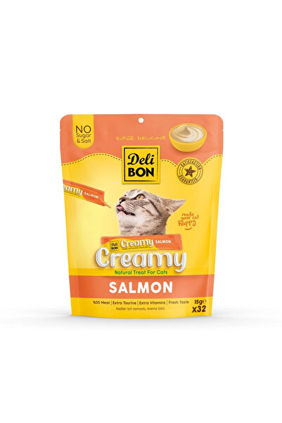 Delibon Creamy Somonlu Sıvı Kedi Ödül Maması 32x15gr