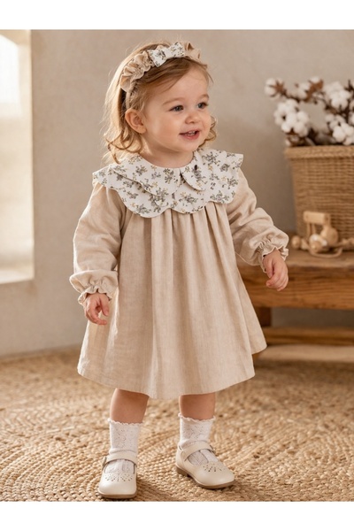 Pure Boutique Βρεφικό φόρεμα κοριτσιού με κορδέλα κεφαλής, από κομψή, ελαφριά...