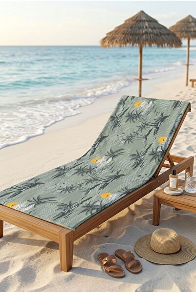 Loselya Πετσέτα θαλάσσης Retro Island Green 70 x 150 εκ.