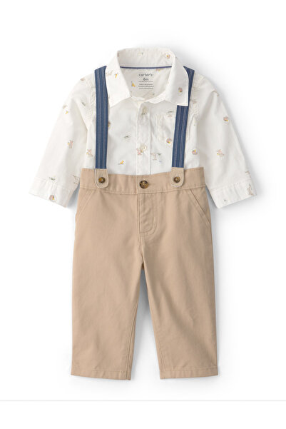 Carter's Baby Boy Body Pants Set 3 Months-24 Months Beige