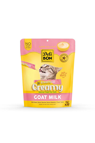 Delibon Creamy Keçi Sütlü Sıvı Kedi Ödül Maması 32x15gr