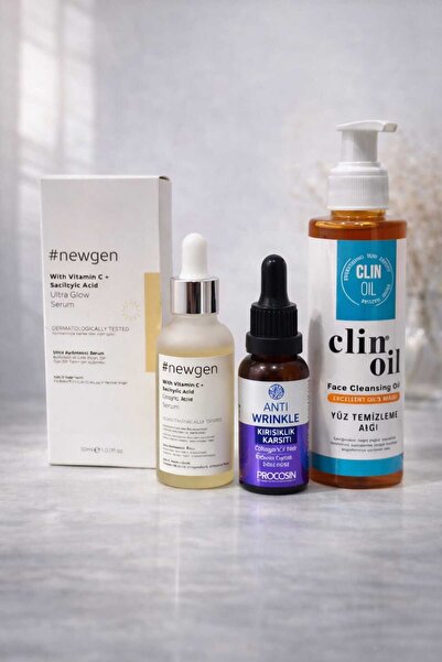 NewGen Ultra Glow Serum ve Anti Wrinkle Yaşlanma Kırışıklık Karşıtı Serum & C...