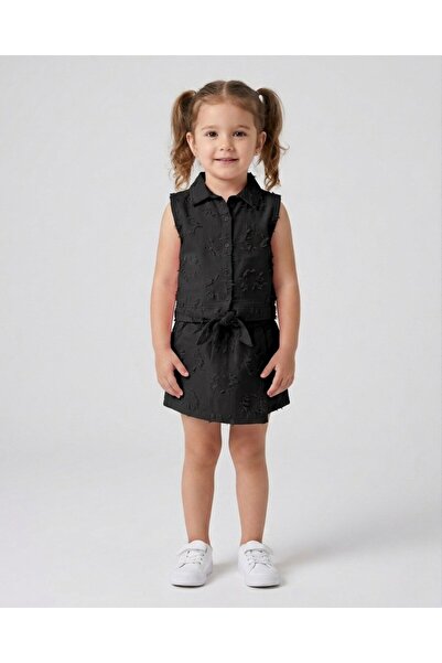 VOY KİDS Στενό Πρότυπο! Κοριτσίστικο καλοκαιρινό σετ με λεπτό τζιν σορτς, φού...