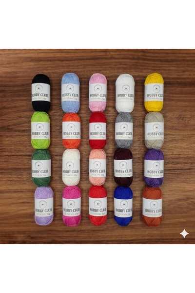 TıkTık AL Amigurumi Ve Punch (panç) Ipi 20'Li Set 25gr Mini