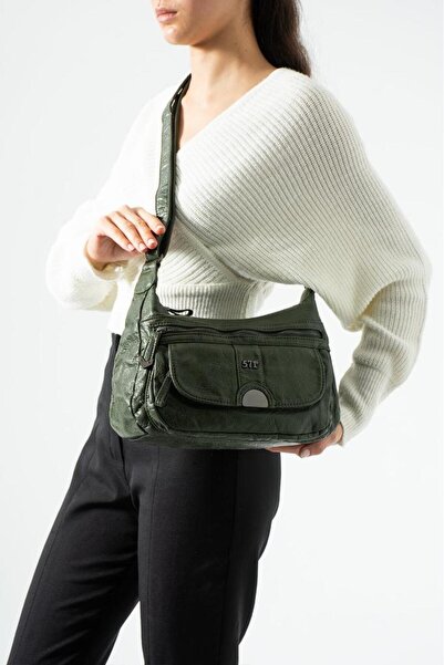 Baginn Γυναικεία τσάντα αγγελιαφόρου από δέρμα που πλένεται, καθημερινή, με λ...