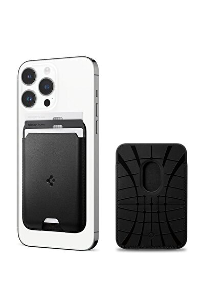 Spigen Βαλεντίνους Πορτοφόλι Μάγκσεϊφ 3 καρτών, μαύρο