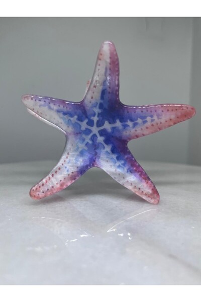 ZD JEWELRY Deniz Yıldızı Renkli MODERN İTHAL Kadın Mandal Toka 8 cm