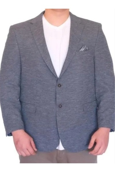Generic Brand Big Size Men's Classic Blazer Jacket Britanya 23028 Gray