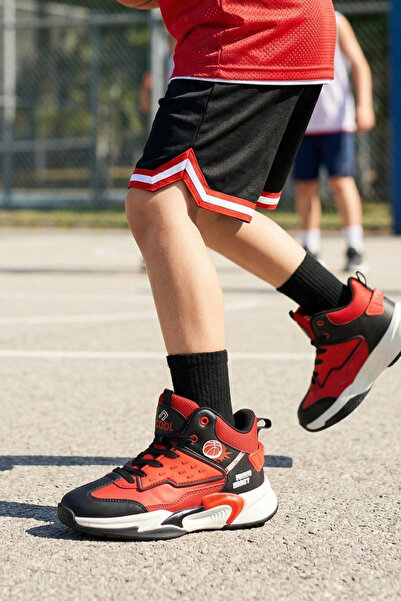 IN-STEP Garnett Professional-Looking Children's Red Basketball Shoes - High-S...